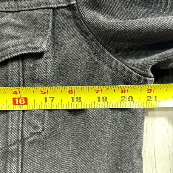 BLANKNYC Black Sherpa Lined Denim Jacket Streetwear Grunge Fall Layering - Picture 14 of 16